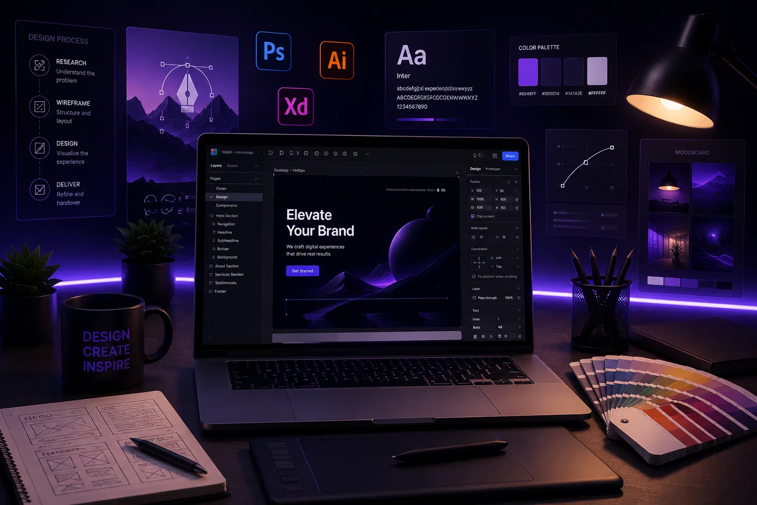 Website design service - bespoke UI/UX and interface design by Web{X}